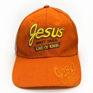 Jesus Sweet Savior King Of Kings Orange Reese’s Parody Adjustable Strapback Hat